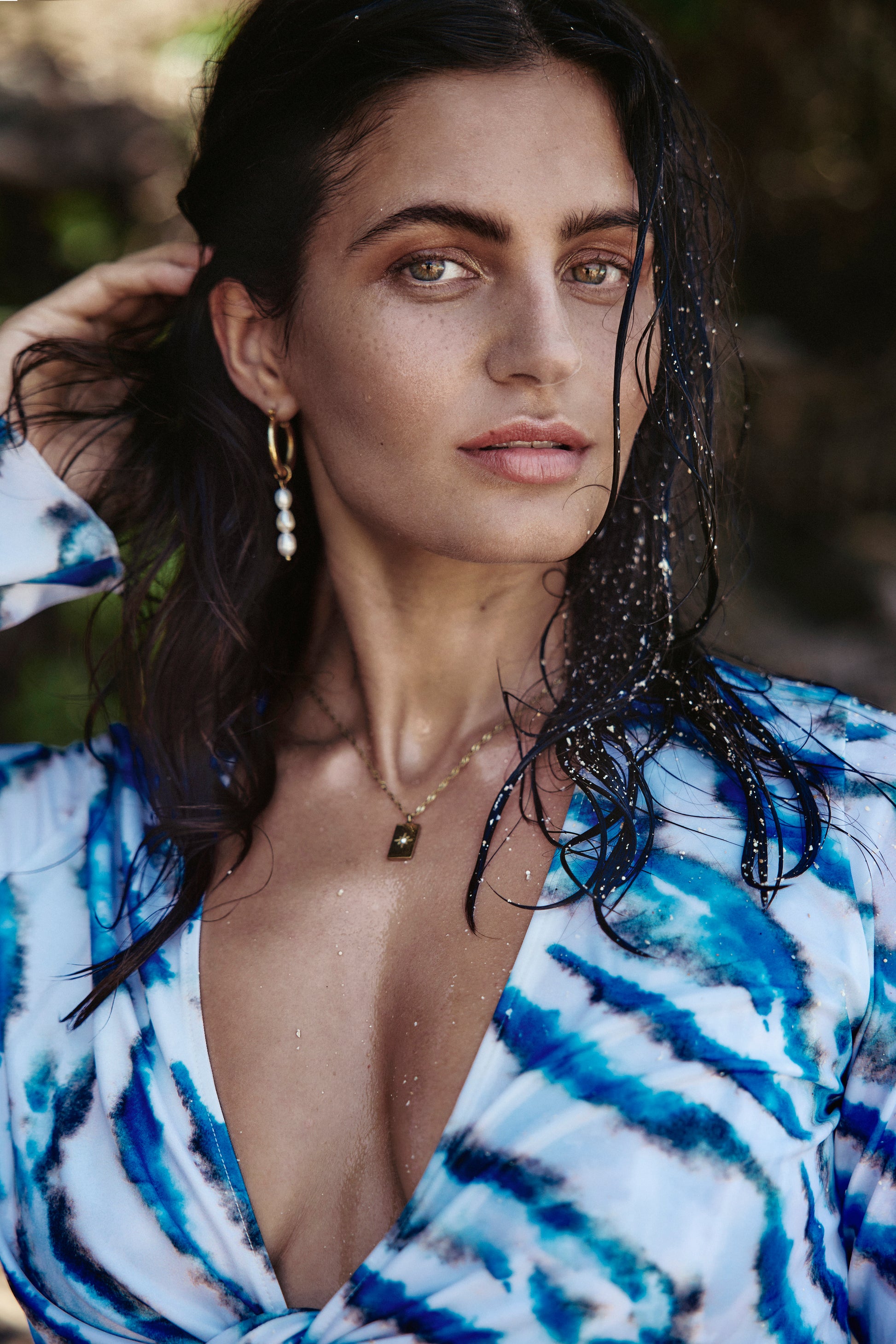 Mia Rashie-Blue Zebra